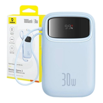 Baseus QPow 2 Powerbank 10000 mAh 30 W 2xUSB-C Blau