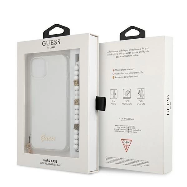 Guess GUHCP13MKPSWH iPhone 13 6,1" Прозорий жорсткий чохол White Pearl