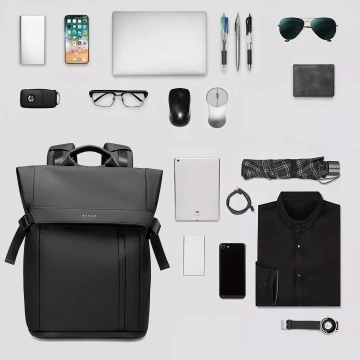 Водонепроникний рюкзак Bange для ноутбука 15.6", city traveler, 45х30х16 см, для роботи, літака, чоловічий, жіночий, з USB портом Чорний