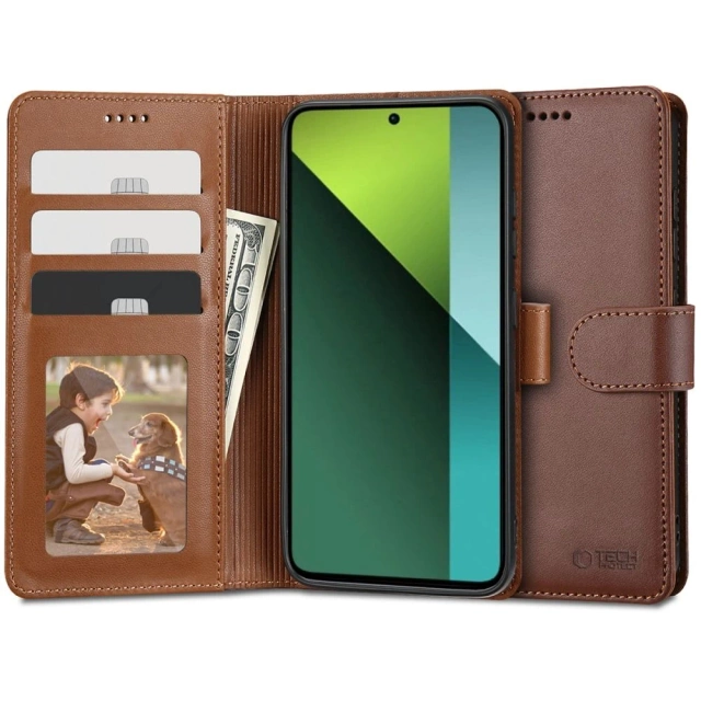 Wallet Case for Xiaomi Redmi Note 13 Pro 5G / Small X6 5G Brown