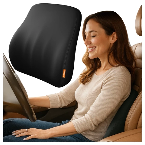 DR.MEDIC LumbarGuard™ Zádový polštář do auta Ergonomický bederní polštář pro autosedačku pro řidiče a spolujezdce