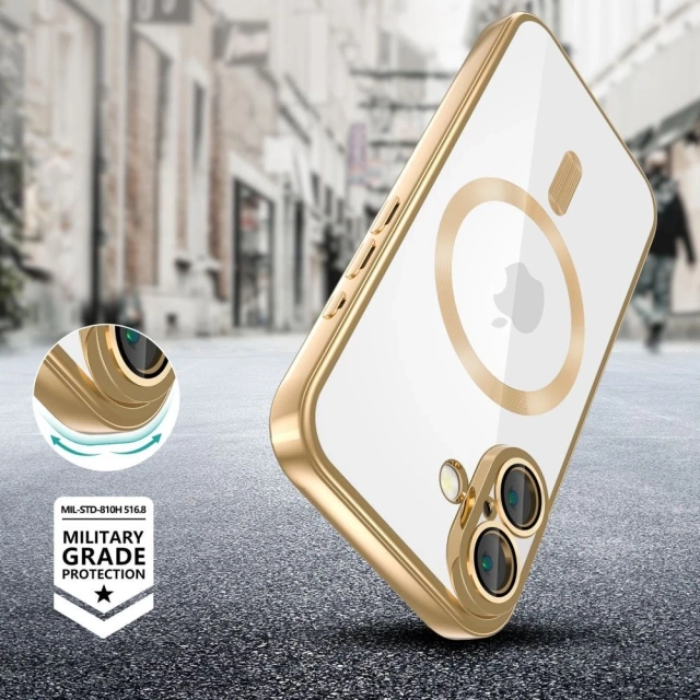 Pouzdro pro iPhone 16e Tech-Protect MagFlex MagSafe Shiny Gold