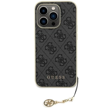Etui Guess GUHCP15LGF4GGR для iPhone 15 Pro 6.1" чорний/сірий жорсткий чохол 4G Charms Collection
