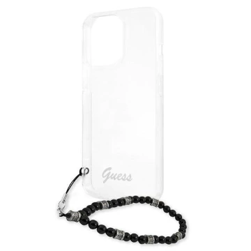 Guess GUHCP13LKPSBK iPhone 13 Pro / 13 6,1" průhledné pevné pouzdro Black Pearl