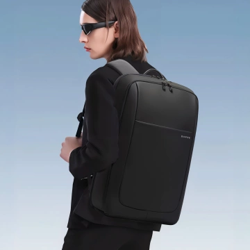 Bange Waterproof Backpack Taška na notebook 15,6" Mestské cestovanie 46x30x16 cm Do práce Školské Lietadlo Pánske Dámske Čierna