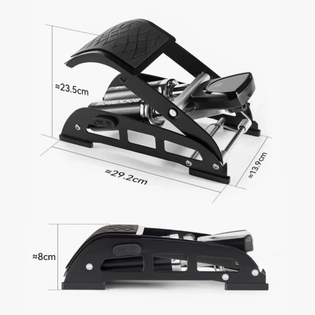 Pompka nożna Rockbros 42430001001 z wyświetlaczem - czarna