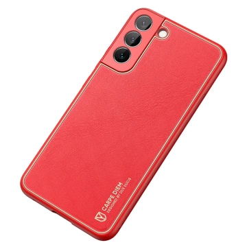 Dux Ducis Yolo elegantní kryt z ekologické kůže pro Samsung Galaxy S22 (S22 Plus) červený
