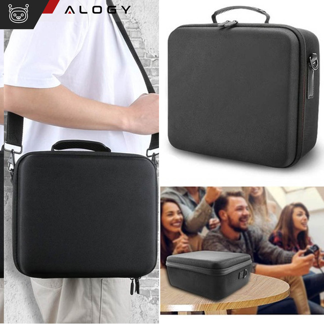 Case Suitcase Suitcase Bag for Nintendo Switch OLED Accessories 21 Games Alogy Waterproof with Strap Black