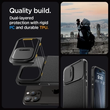 Puzdro Spigen Optics Armor Mag Mag Safe pre Apple iPhone 15 Pro Black