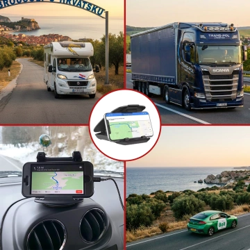 Auto-GPS-Telefonhalter, Cockpit, Auto, Armaturenbrett, Autos, drehbar um 360 Grad, für 6,5-Zoll-Alogy-Telefon, Schwarz