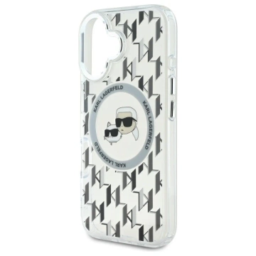 Karl Lagerfeld Pouzdro pro iPhone 16 6,1" transparentní MagSafe IML Monogram Karl