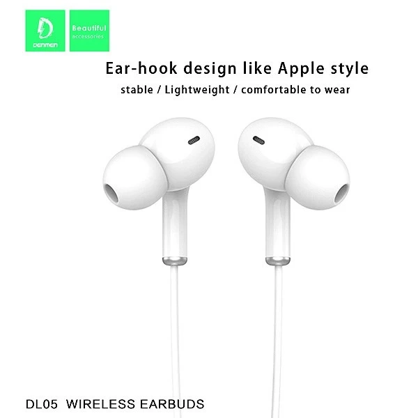Bluetooth slúchadlá DENMEN DL05 Čierne TWS Diaľkové ovládanie