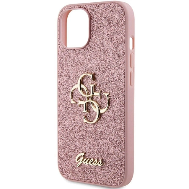 Чохол Original GUESS Hardcase GUHCP15SHG4SGP для iPhone 15 (Fixed Glitter Big 4G / pink)