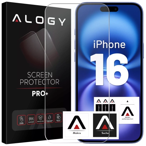 Tempered glass for Apple iPhone 16 screen protector 9H Alogy Heavy Pro ™️