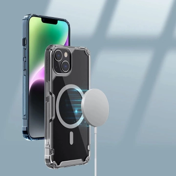 Pancierové puzdro Nillkin Nature Pro s MagSafe pre iPhone 15 Plus - modré