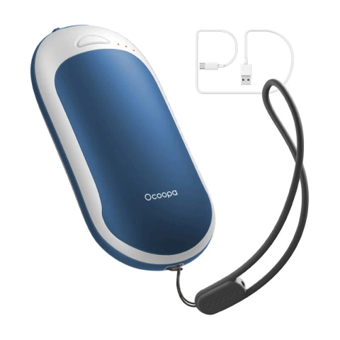 Грілка для рук Ocoopa HotPal PD 5000mAh USB-C з функцією зовнішнього акумулятора (біло-синя)