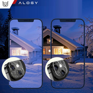 2x Camera lens glass for iPhone 15 / 15 Plus Alogy lens clear transparent