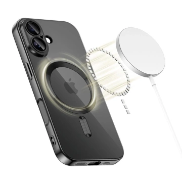 Etui do iPhone 17 Tech-Protect MagFlex MagSafe Przezroczysto-Czarne