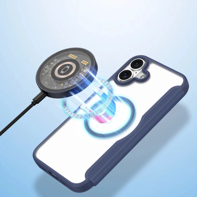 Чохол MagSafe для iPhone 16 Dux Ducis Skin X Pro, синій