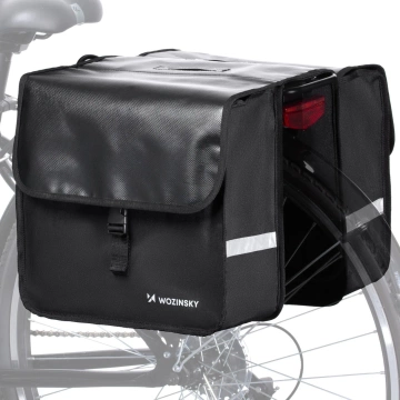 Wozinsky double bicycle pannier 28 l black (WBB34BK)