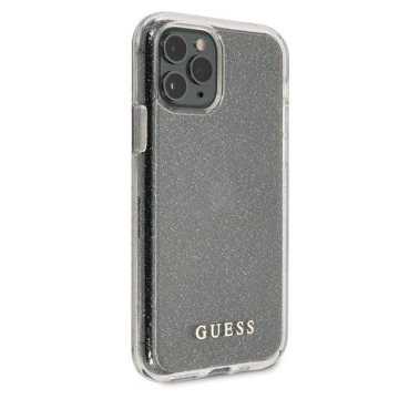 Guess GUHCN65PCGLSI iPhone 11 Pro Max srebrný/strieborný pevný obal Glitter