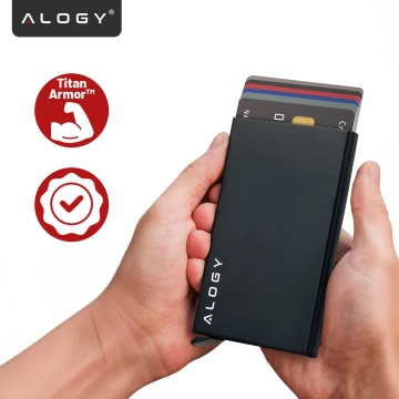 Alogy Anti-Theft Wallet RFID Smart Card Holder Black