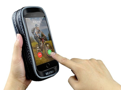 Pouch bicycle bag pannier bicycle holder Wildman Bag H16 6.5 Black