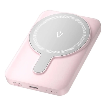 Магнітний портативний зарядний пристрій 5000mAh Vention FHSP0 20W (рожевий)