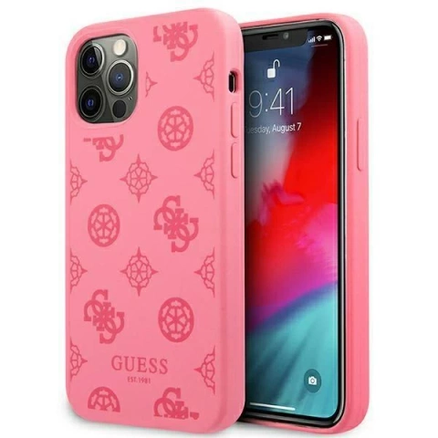 Guess GUHCP12LLSPEFU iPhone 12 Pro Max 6,7" fuksja/fushia pevný obal Peony Collection