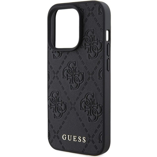 Original GUESS Hardcase GUHCP15LP4EPMK Case for iPhone 15 PRO (Quilted 4G Classic / black)