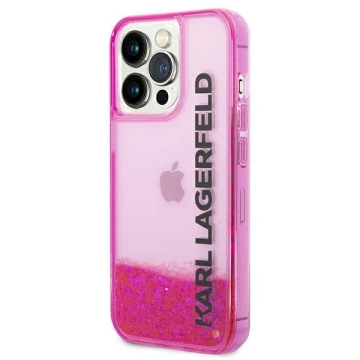 Чохол Karl Lagerfeld KLHCP14XLCKVF для iPhone 14 Pro Max 6.7" hard case Liquid Glitter Elong pink/pink