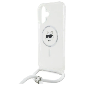 Etui Karl Lagerfeld для iPhone 16 6.1" Magsafe Hardcase Transparent IML Choupette Head
