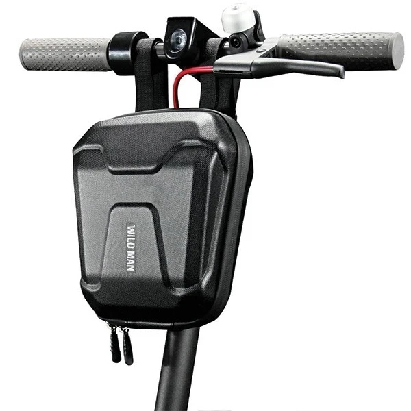 Scooter bag WILDMAN TS9 2.5L Black PU EVA handlebar bag