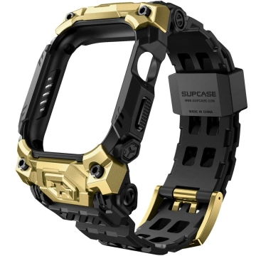 Чохол для Apple Watch 10 (46 мм) чорний/золотий SUPCASE Unicorn Beetle Ore з ремінцем