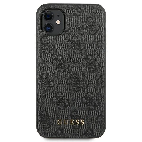 Etui Guess GUHCN61G4GFGR pro iPhone 11 6,1" pevný obal 4G kovové zlaté logo