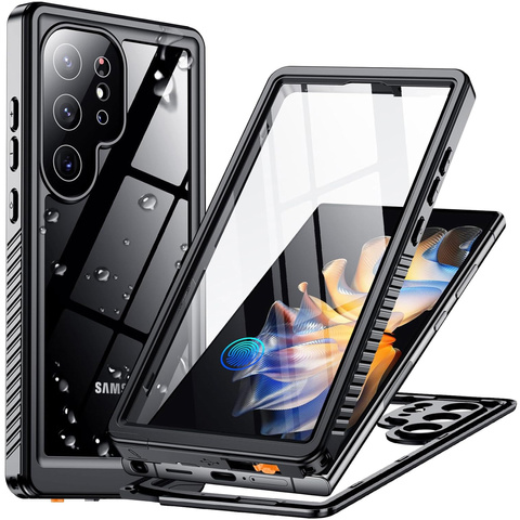 Pouzdro pro Samsung Galaxy S24 Ultra Armored Waterproof IP68 360 Armor Case for Mag Safe Alogy černé