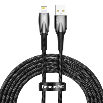 Кабель Baseus Glimmer Series USB-A - Lightning 480Mb/s 2.4A 2m czarny