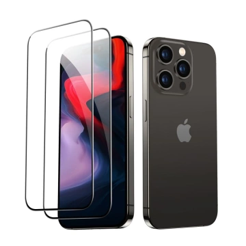 ESR Panzerglas 2er-Pack für Apple iPhone 15 Pro Schwarz