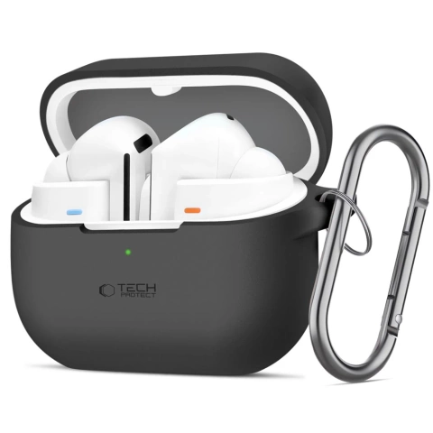 Silikonové ochranné pouzdro s háčkem pro Samsung Galaxy Buds 3 / 3 Pro Black