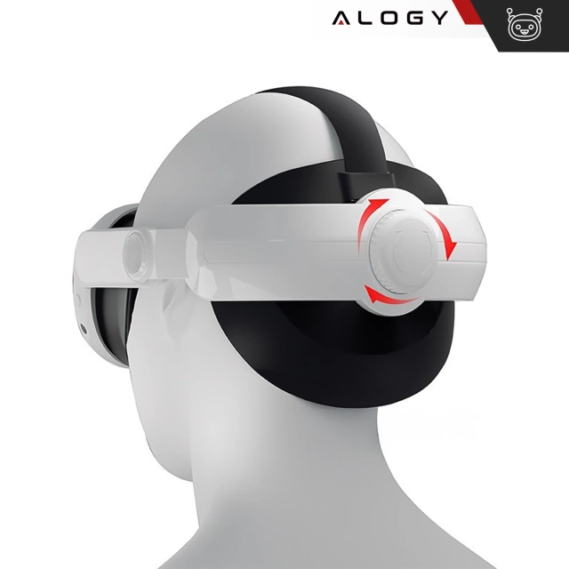 Regulowana Opaska Pasek wymienny do Meta Quest 3 Alogy Elite Strap Biały + Silikonowa nakładka na twarz