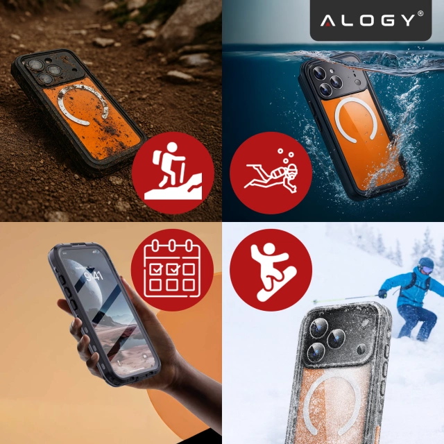 Чохол Alogy HydroArmor™ IP68 для Apple iPhone 17 Pro 6.3" - чорний