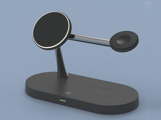 Qi MagSafe 3v1 indukční nabíječka pro iPhone / AirPods / Watch Black