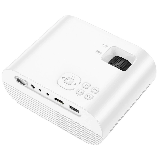 HOCO HD Ready projektor DT1 biely Wi-Fi, Bluetooth, 720P, až 200 palcov