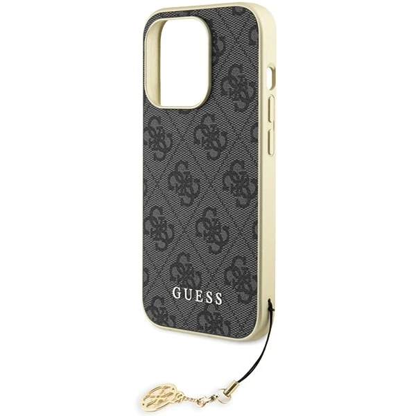 Etui Guess GUHCP15LGF4GGR для iPhone 15 Pro 6.1" чорний/сірий жорсткий чохол 4G Charms Collection