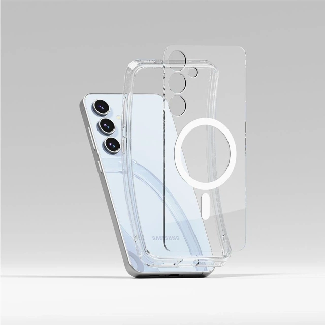 Ringke Fusion Magnetic MagSafe Case for Samsung Galaxy s24 FE Clear Transparent