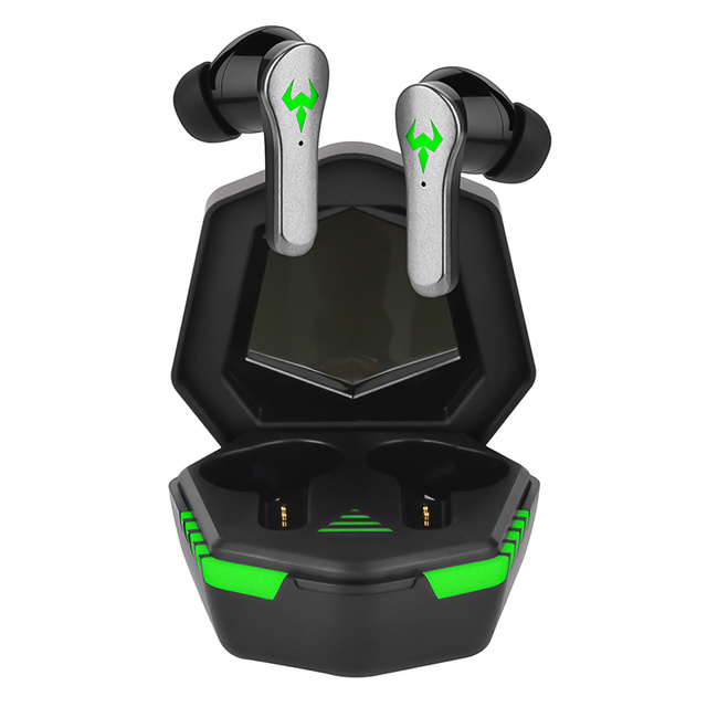 Бездротові навушники Alogy TWS 9D EarPhones Bluetooth 5.2 з док-станцією та мікрофоном PowerBank для геймерів чорні