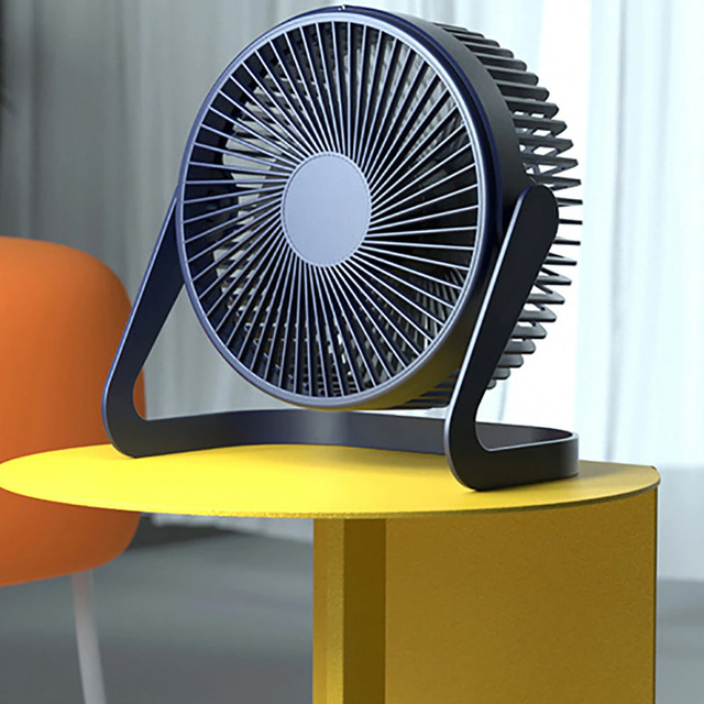 Тихий настільний вентилятор Alogy портативний USB дротовий настільний вентилятор темно-синій