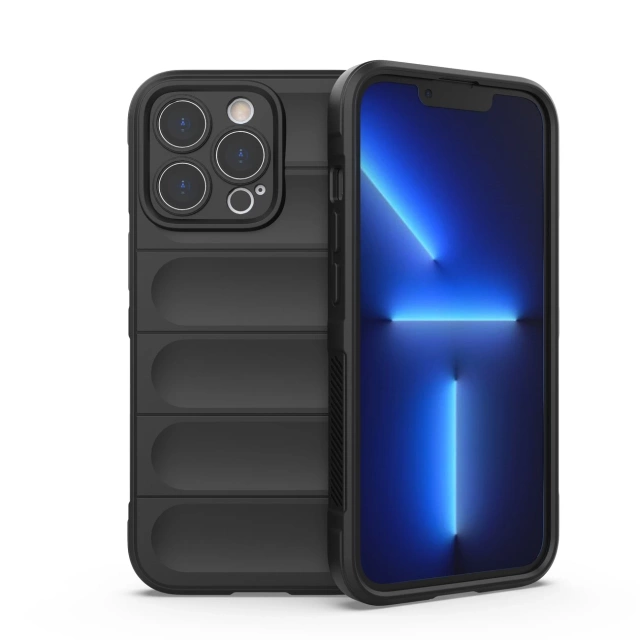 Pouzdro Magic Shield Case pro iPhone 13 Pro flexibilní pancéřový kryt černý