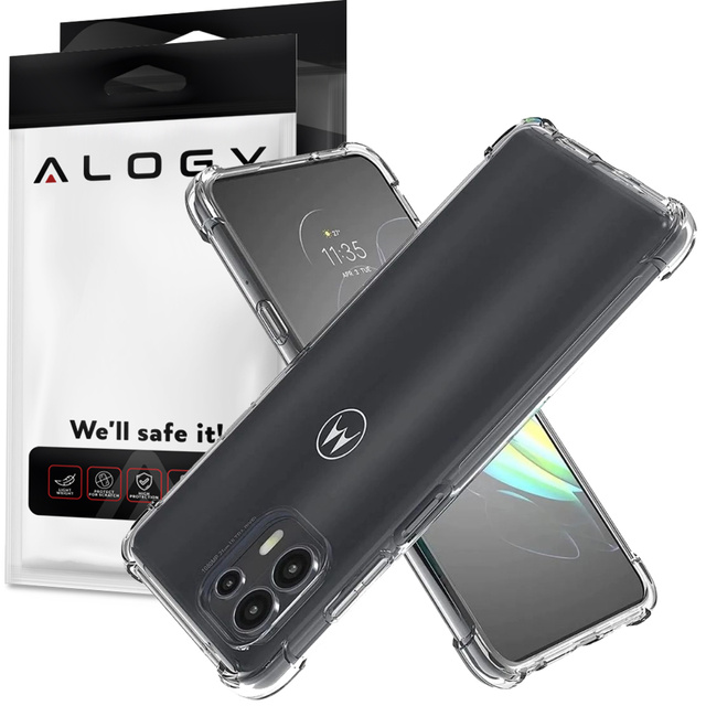 ShockProof Alogy pouzdro pro Motorola Moto G50 5G Saipan Transparent