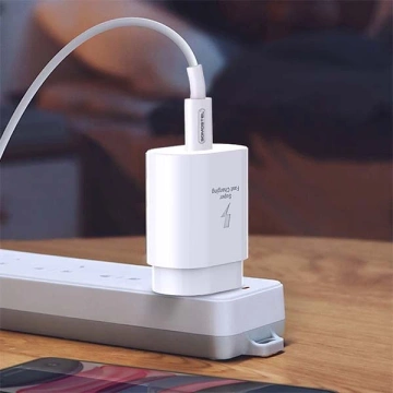 Зарядний пристрій Somostel PD SMS-Q03 з USB-портом, потужністю 3A, 25 Вт, білий, для iPhone 15